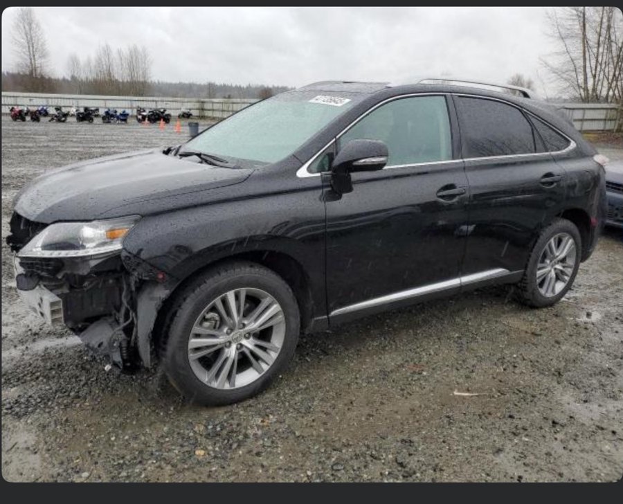 2015 Lexus RX350 at auction with front damage